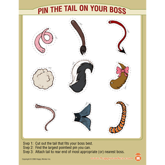 Pin the Tail on Your Boss - management game