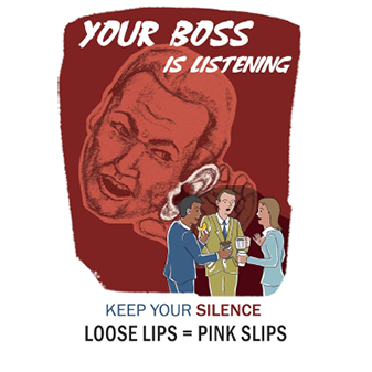 Office Poster - Your Boss is Listening (male)