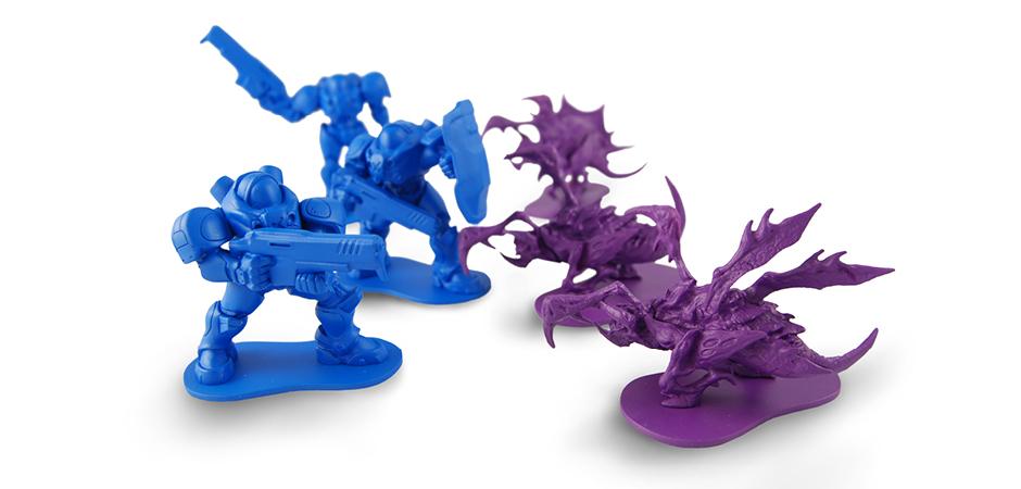 Marine and Zergling toys