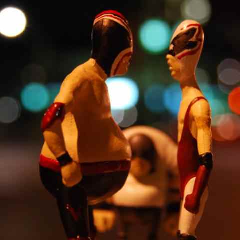 FITC Break-IT Luchadores Figures in the Street